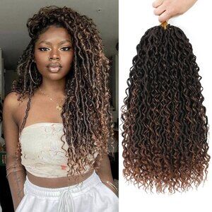 8 Packs Goddess Faux Locs Crochet Hair for Black Women, Goddess Locs Crochet Hai